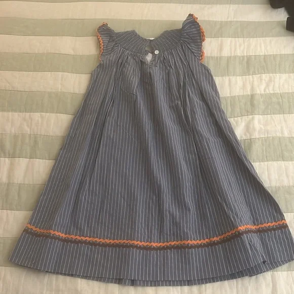 Lil Cactus smocked dress with turkeys and pumpkins size 5y - Picture 7 of 8